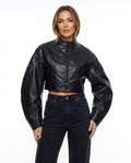Heidi-Outlet - Saver | Cropped Faux-Leather Jacket Women