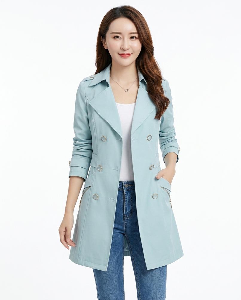 Heidi-Outlet - Coser | Double-Breasted Slim-Fit Coat Women