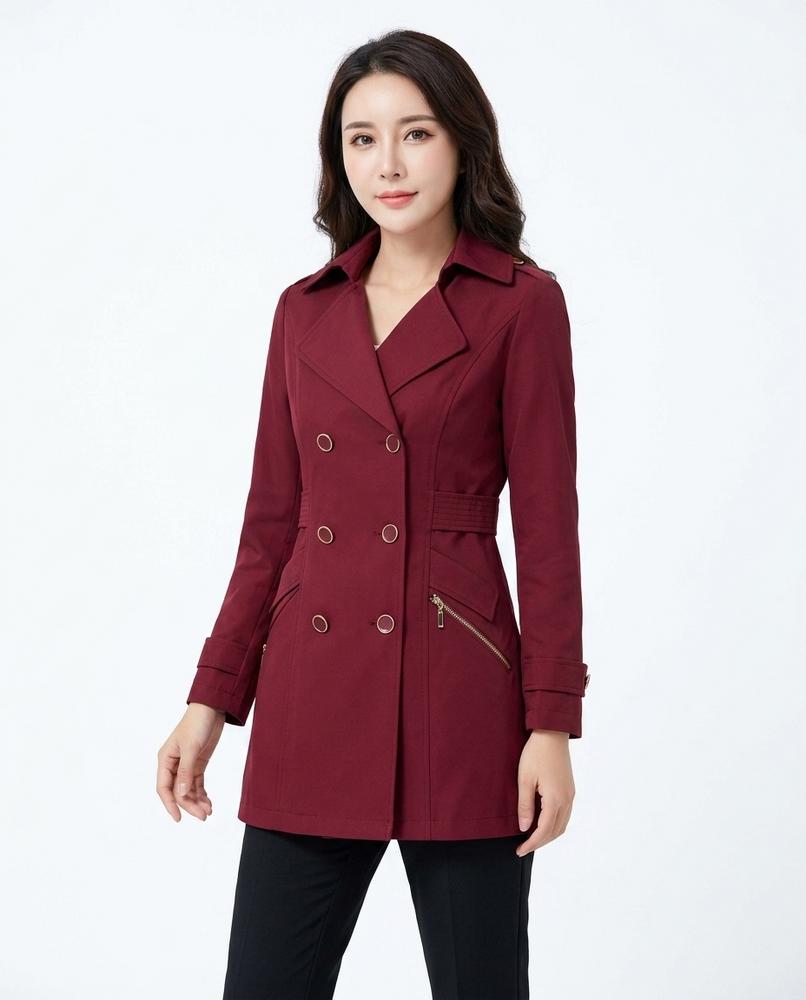 Heidi-Outlet - Coser | Double-Breasted Slim-Fit Coat Women