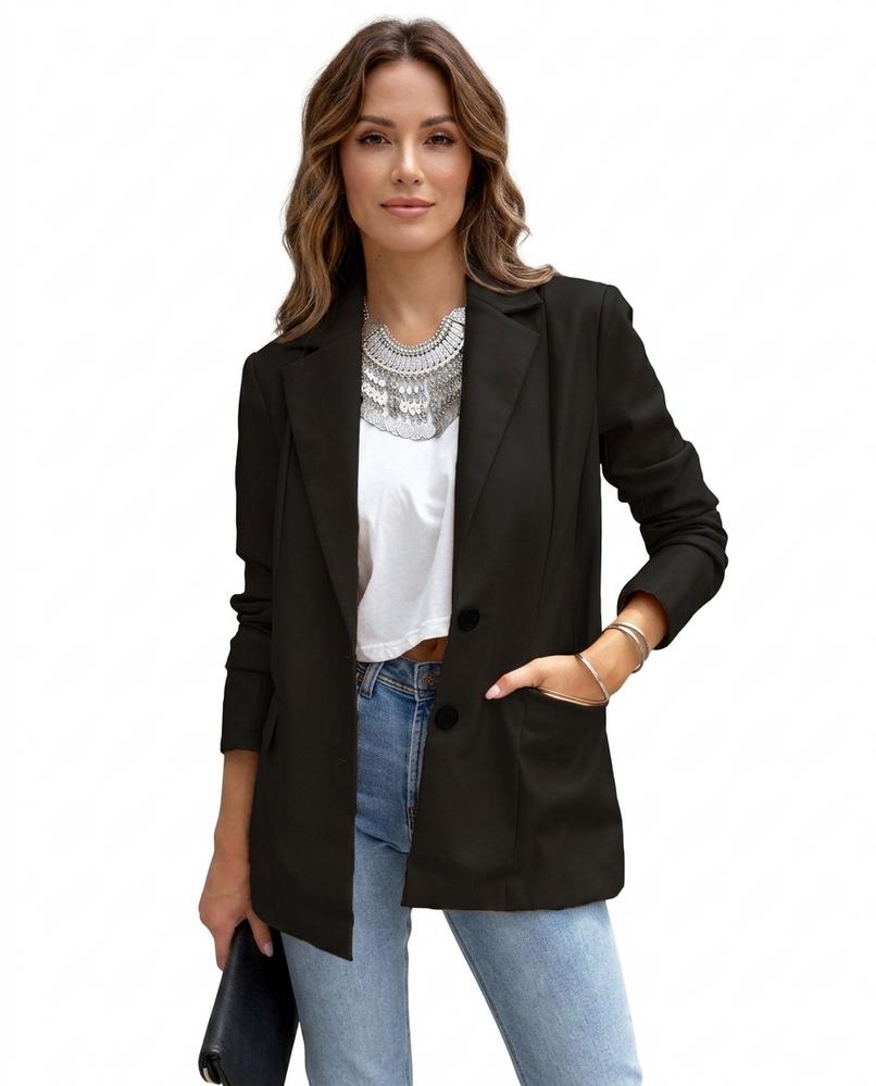Heidi-Outlet - Valev | Single-Breasted Notched Lapel Blazer Women