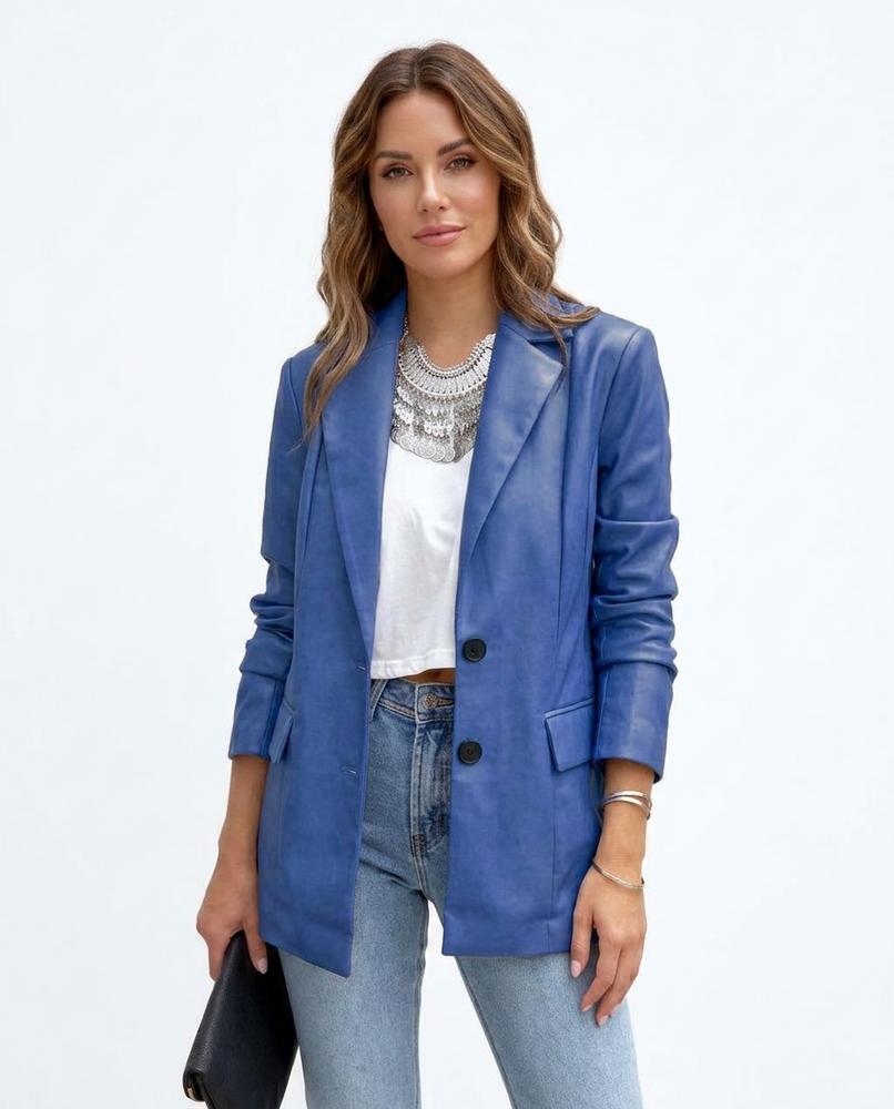 Heidi-Outlet - Valev | Single-Breasted Notched Lapel Blazer Women