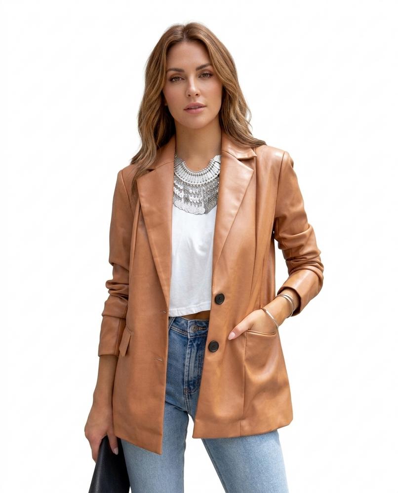 Heidi-Outlet - Valev | Single-Breasted Notched Lapel Blazer Women