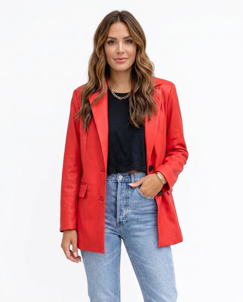 Heidi-Outlet - Valev | Single-Breasted Notched Lapel Blazer Women