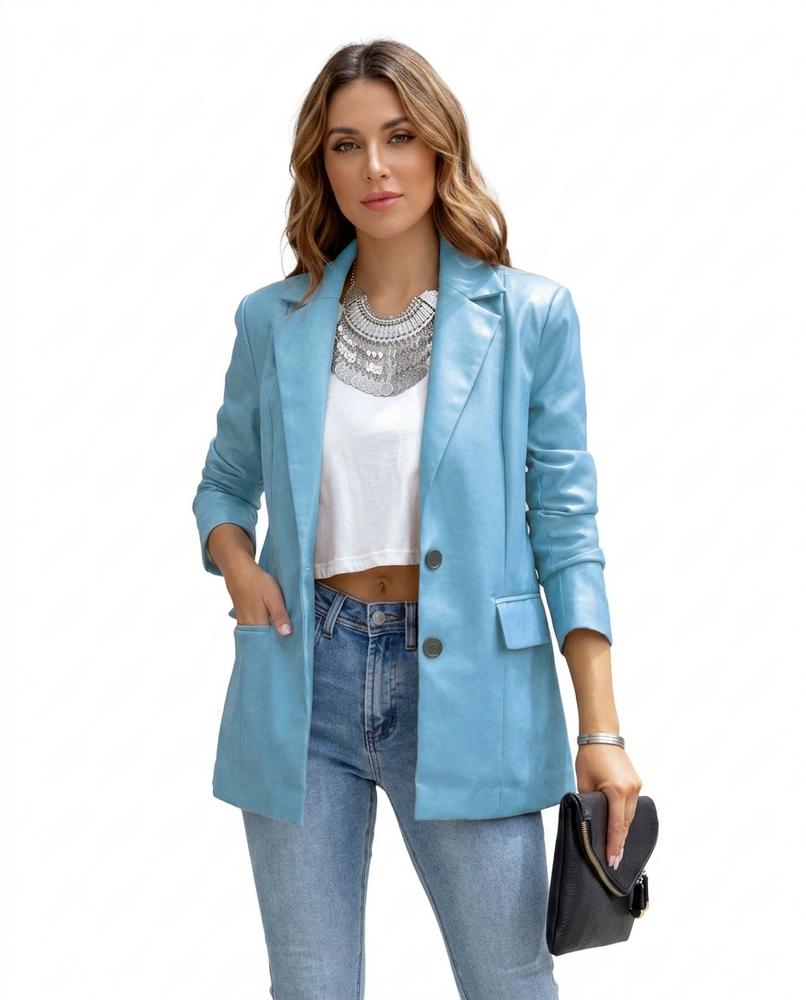 Heidi-Outlet - Valev | Single-Breasted Notched Lapel Blazer Women
