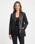 Heidi-Outlet - Eldan | Leather Single-Breasted Blazer Women