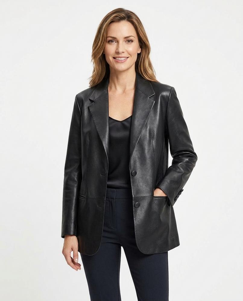 Heidi-Outlet - Eldan | Leather Single-Breasted Blazer Women