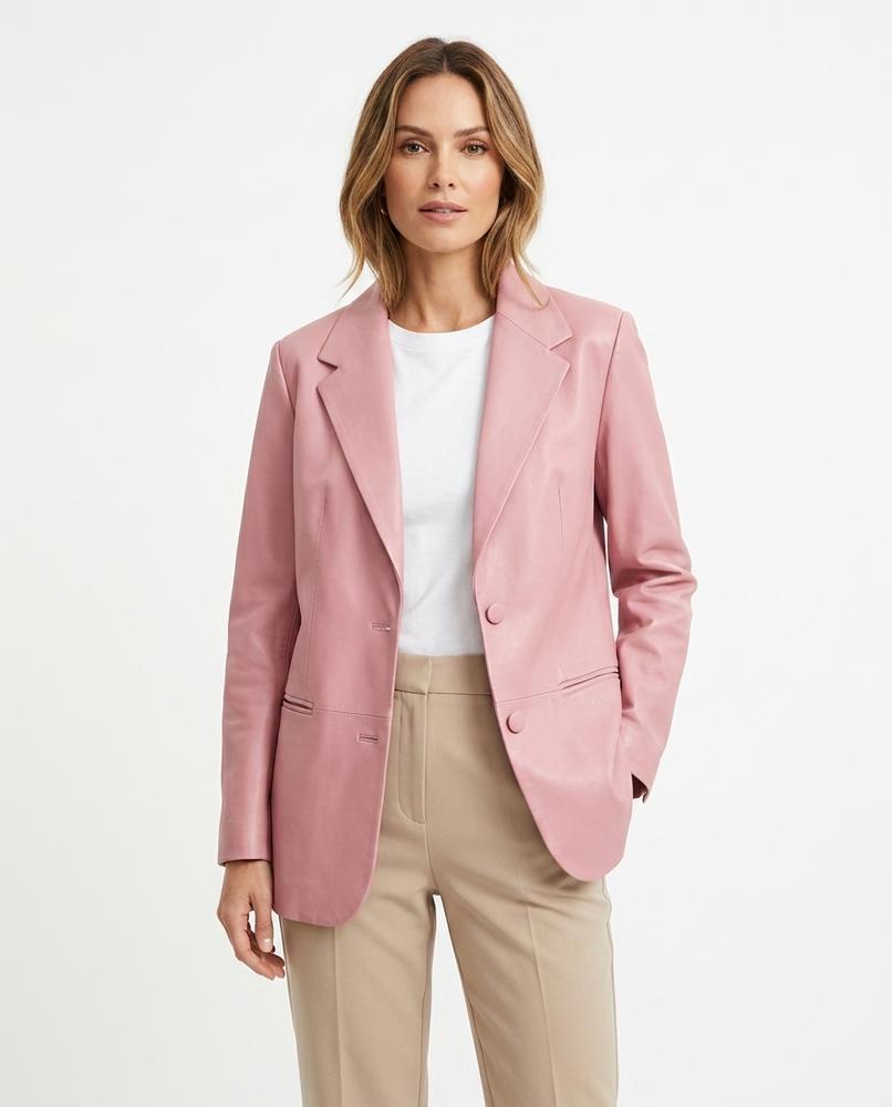 Heidi-Outlet - Eldan | Leather Single-Breasted Blazer Women