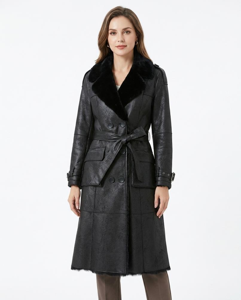 Heidi-Outlet - Karon | Shearling Double-Breasted Coat Women