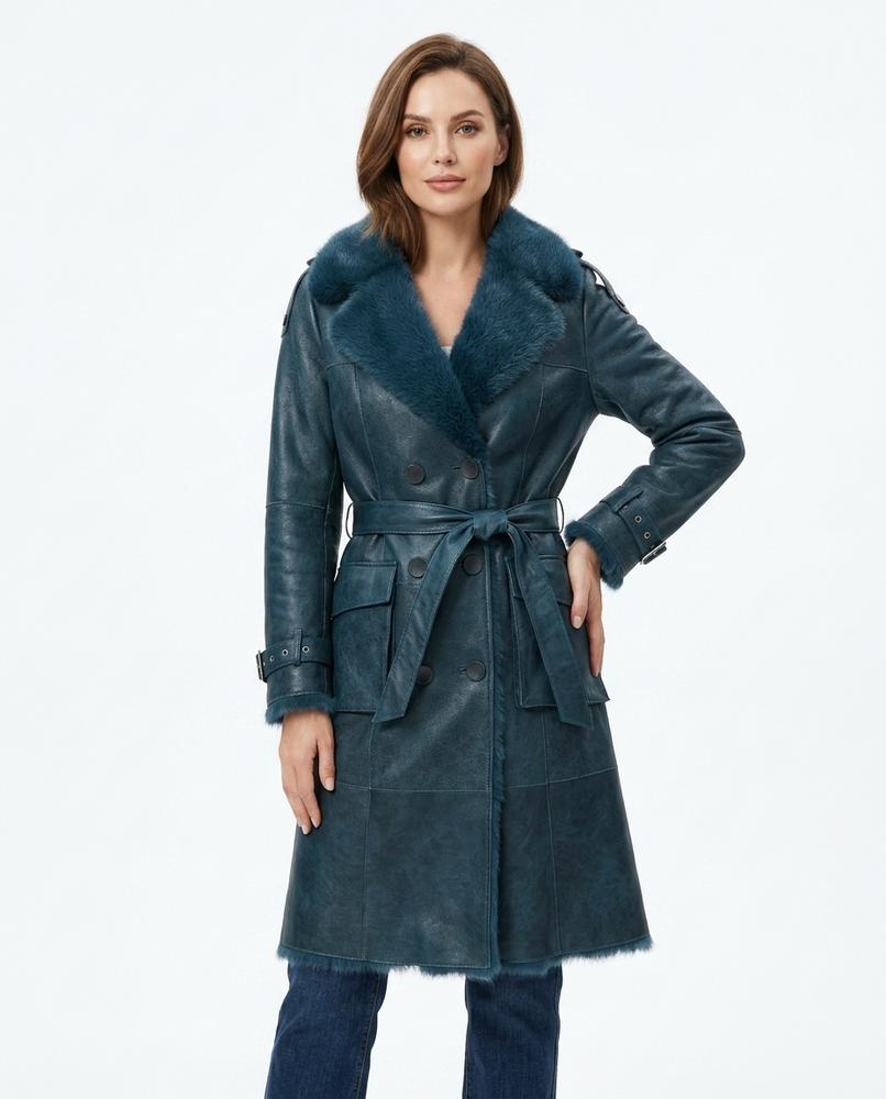 Heidi-Outlet - Karon | Shearling Double-Breasted Coat Women