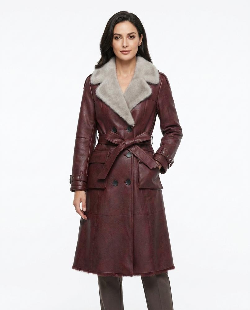 Heidi-Outlet - Karon | Shearling Double-Breasted Coat Women