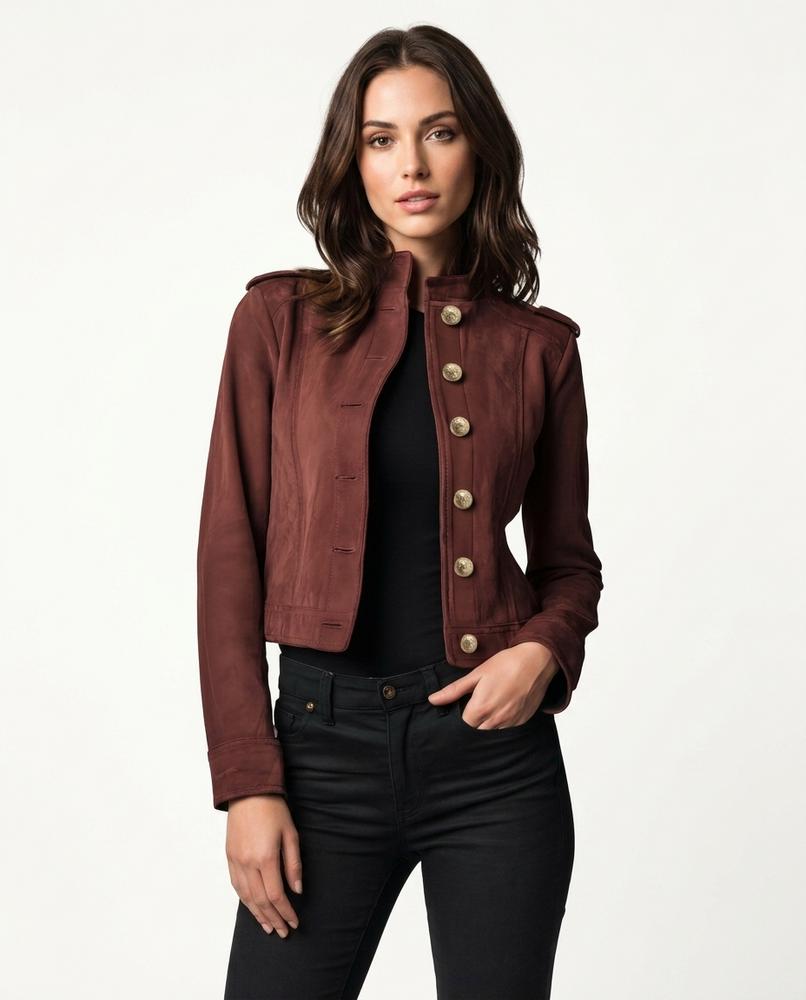 Heidi-Outlet - Arnor | Suede Military-Style Jacket Women