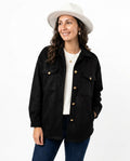 Heidi-Outlet - Taren | Suede-Effect Button-Up Jacket Women