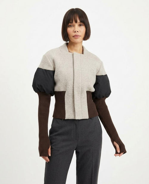 Heidi-Outlet - Calar | Color-Blocked Padded-Sleeve Jacket Women