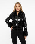 Heidi-Outlet - Viken | Patent Faux-Fur Jacket Women