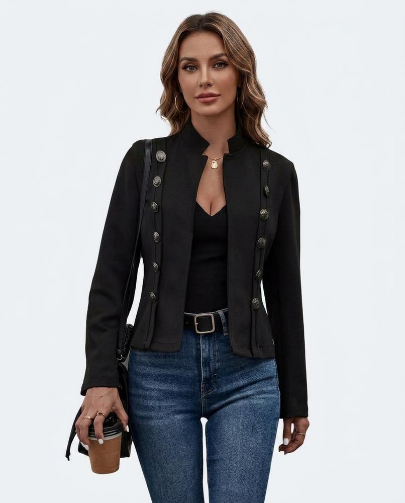 Heidi-Outlet - Elvin | Double-Breasted Stand-Collar Jacket Women