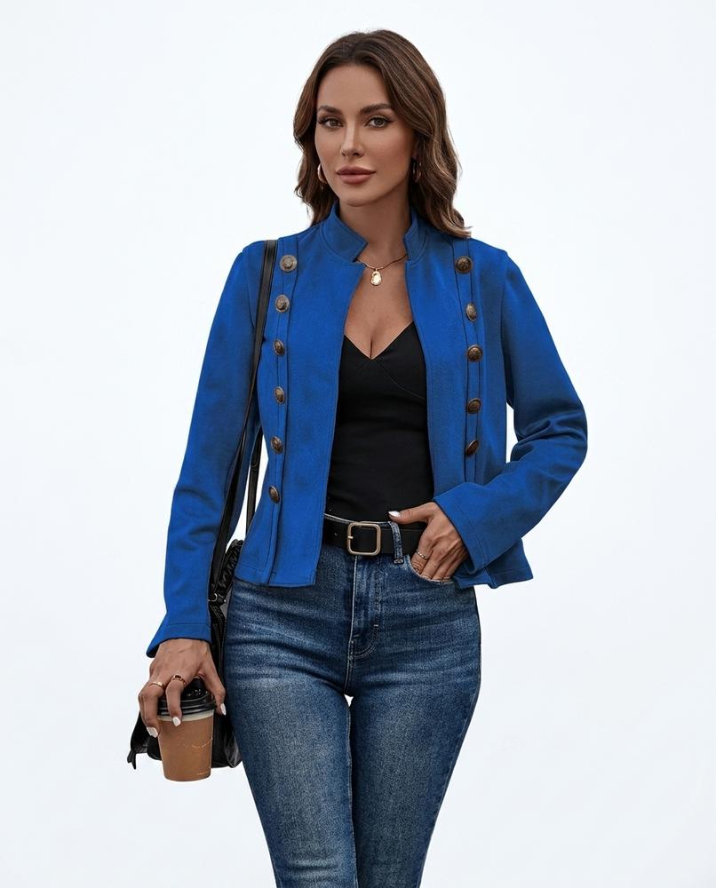 Heidi-Outlet - Elvin | Double-Breasted Stand-Collar Jacket Women