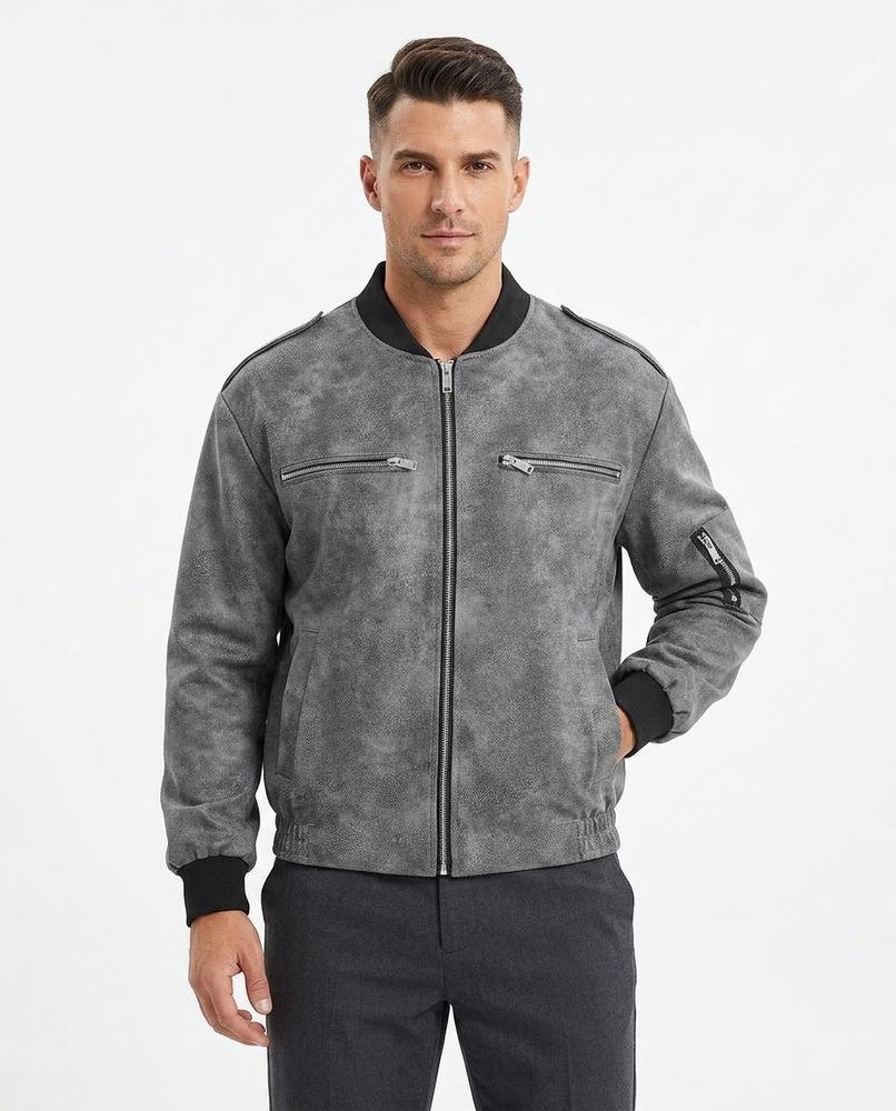 Heidi-Outlet - Vilen | Suede-Look Zipped Jacket Men