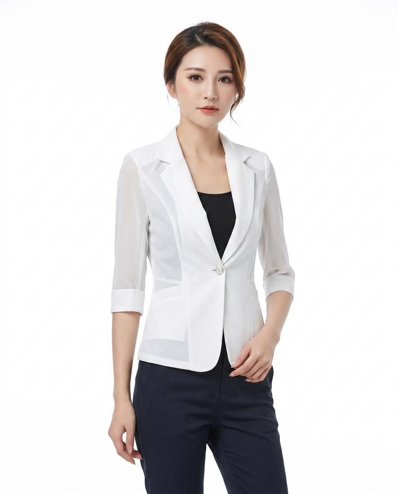 Heidi-Outlet - Coral | Tailored Short-Sleeved Blazer Women