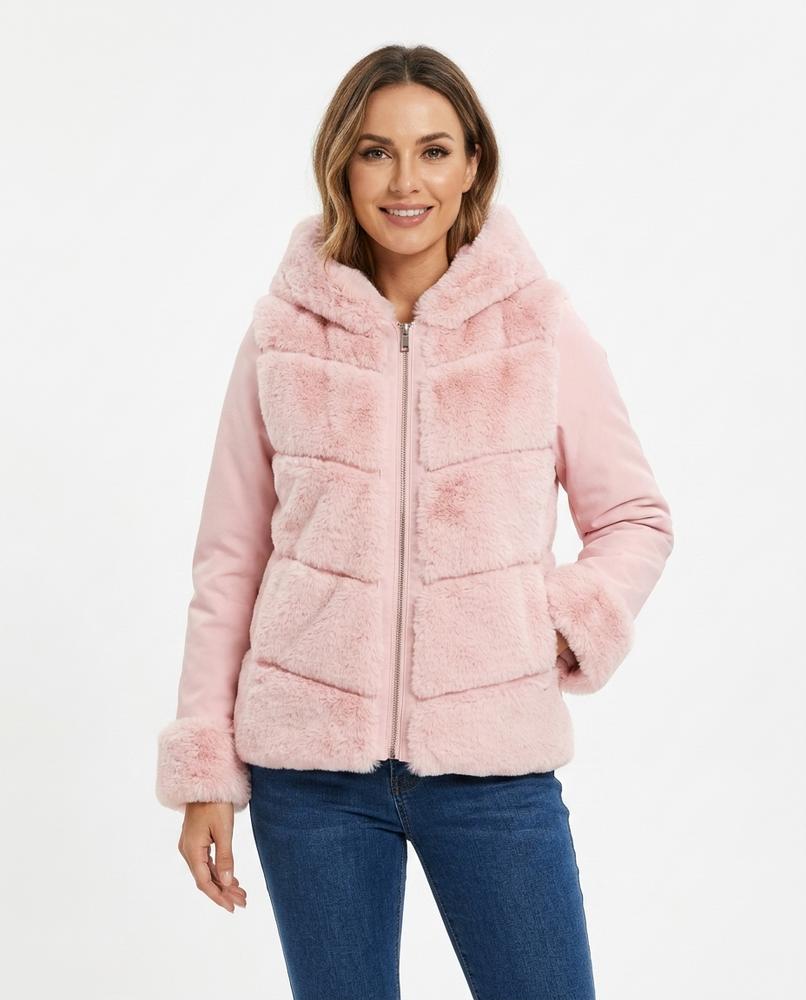 Heidi-Outlet - Setal | Hooded Faux Fur Jacket Women