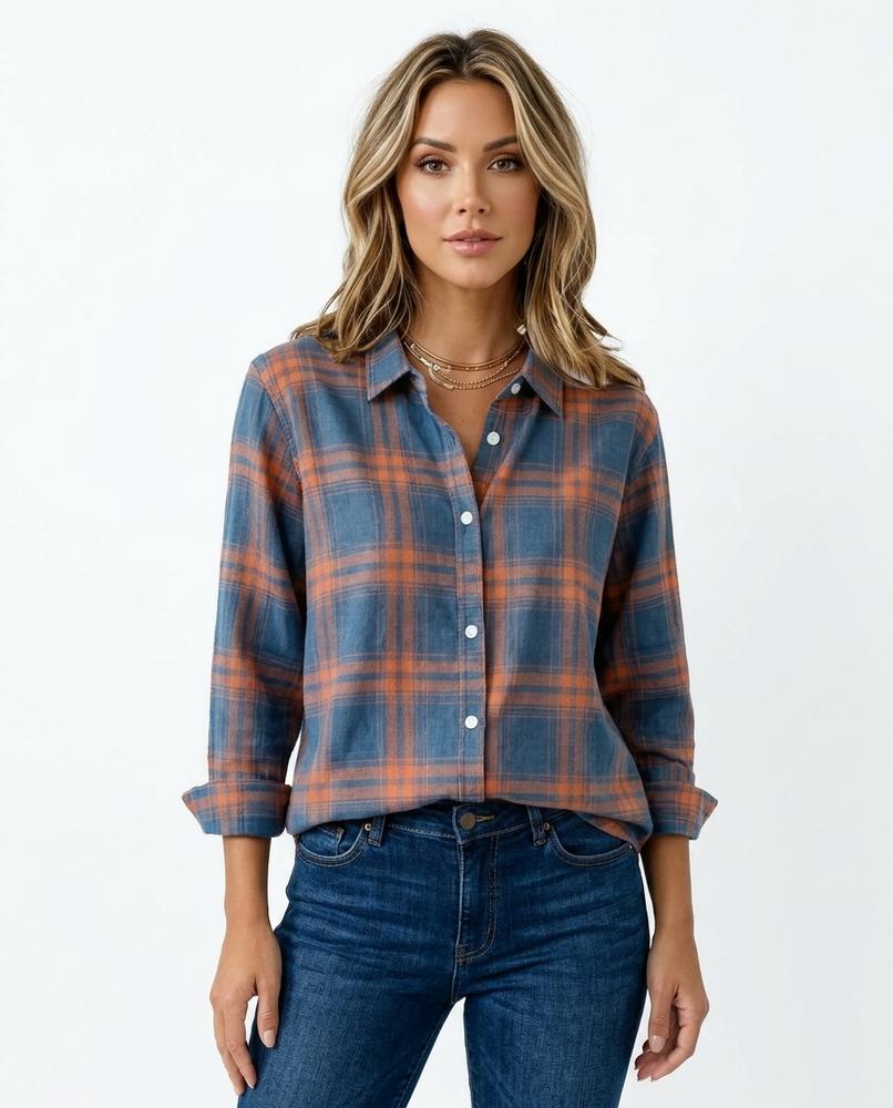 Heidi-Outlet - Zarel | Plaid Button-Down Shirt Women