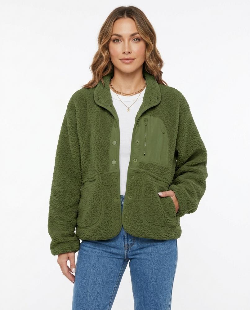 Heidi-Outlet - Lyram | Fleece Button-Front Jacket Women
