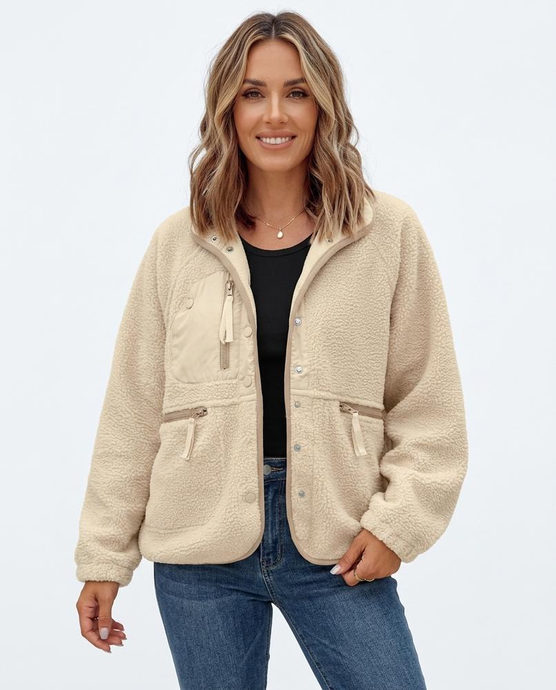Heidi-Outlet - Lyram | Fleece Button-Front Jacket Women
