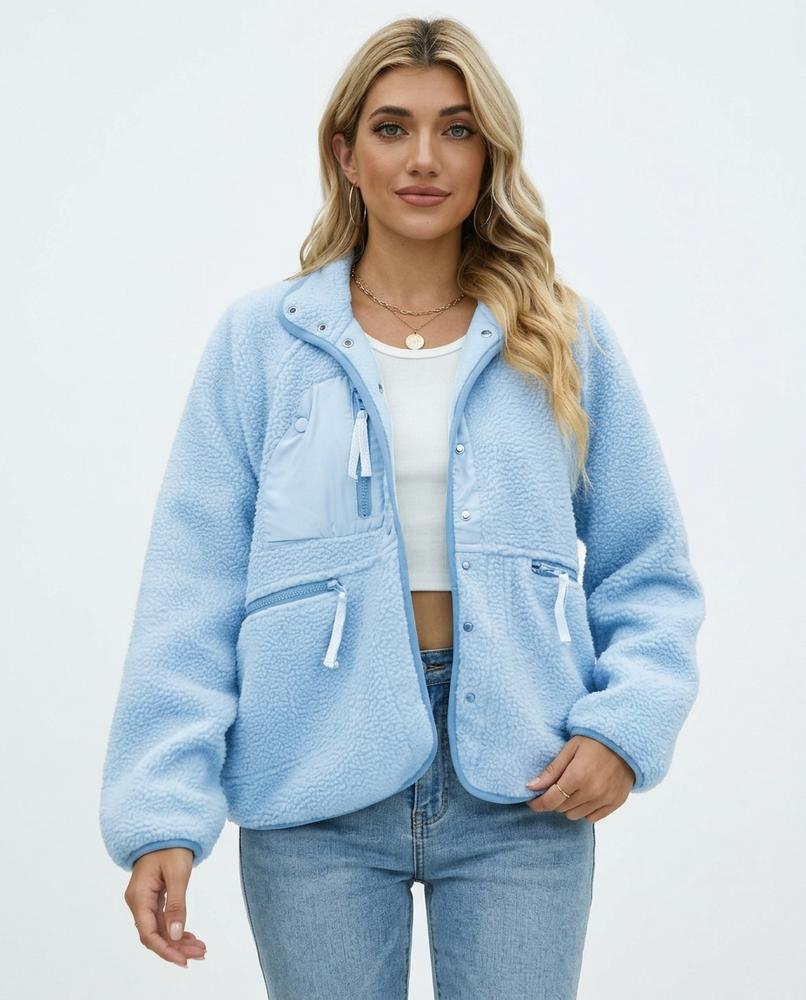 Heidi-Outlet - Lyram | Fleece Button-Front Jacket Women