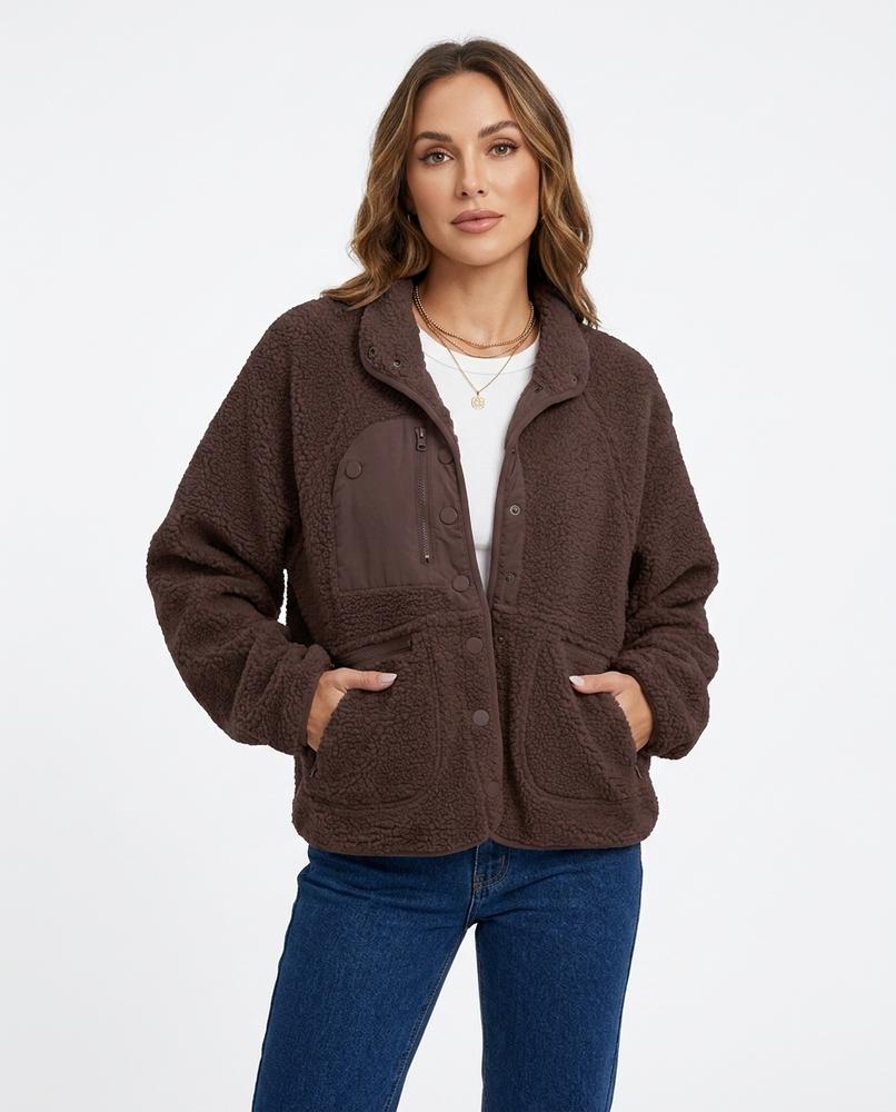 Heidi-Outlet - Lyram | Fleece Button-Front Jacket Women