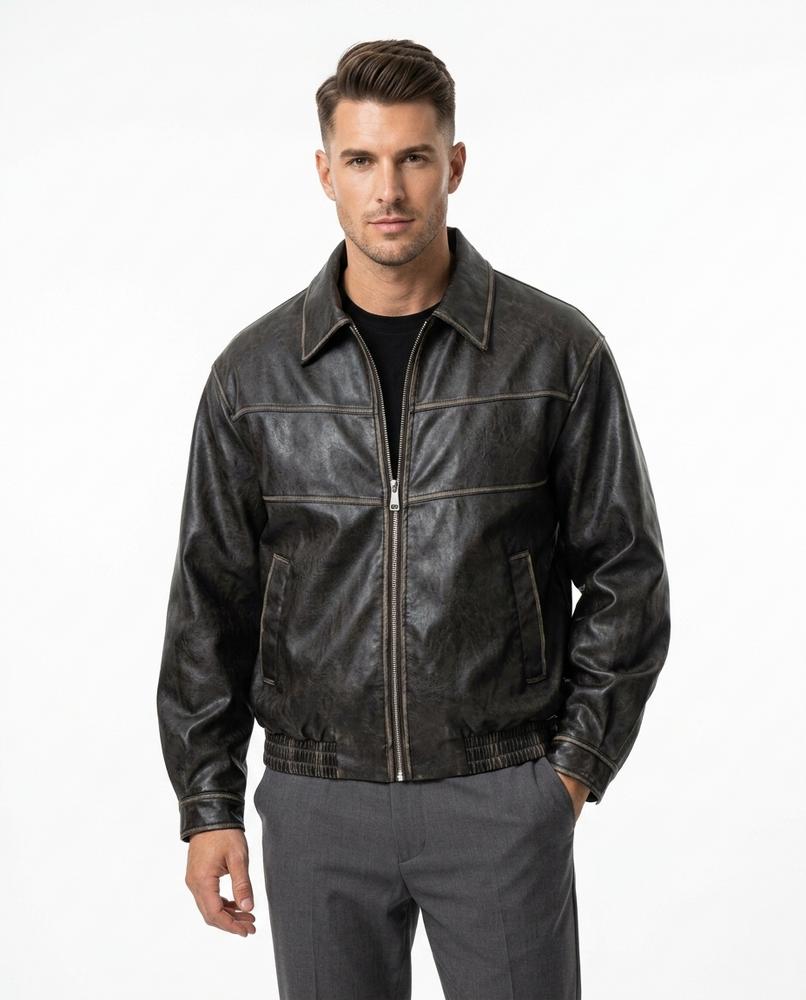 Heidi-Outlet - Nisin | Zip-Up Collared Jacket Men