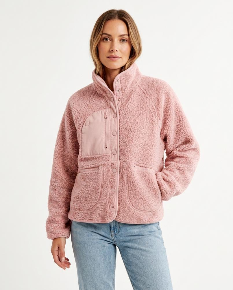 Heidi-Outlet - Lyram | Fleece Button-Front Jacket Women
