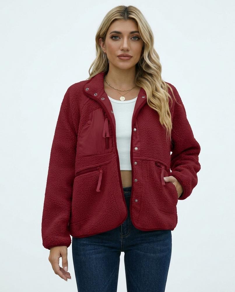 Heidi-Outlet - Lyram | Fleece Button-Front Jacket Women