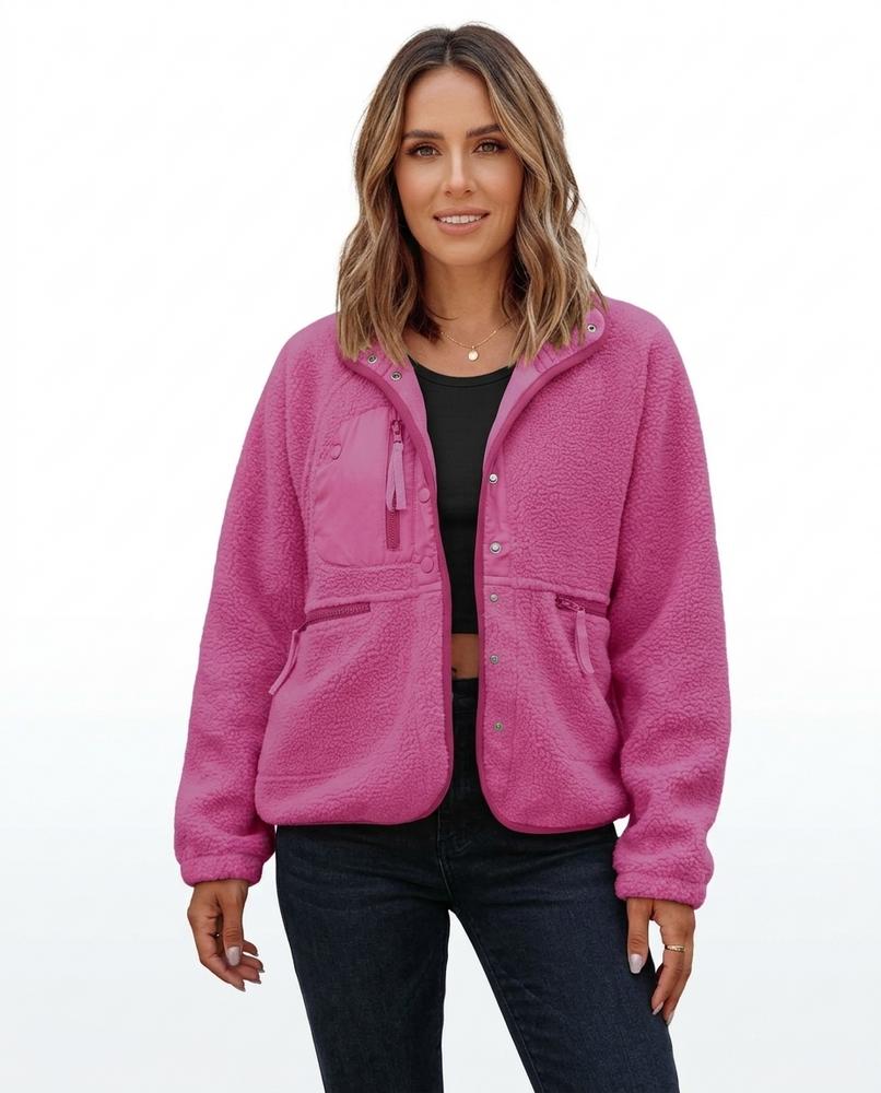 Heidi-Outlet - Lyram | Fleece Button-Front Jacket Women