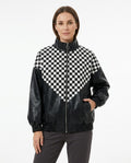 Heidi-Outlet - Losin | Checkerboard Faux Leather Jacket Women