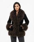 Heidi-Outlet - Tamer | Faux-Suede Lambskin-Trimmed Jacket Women