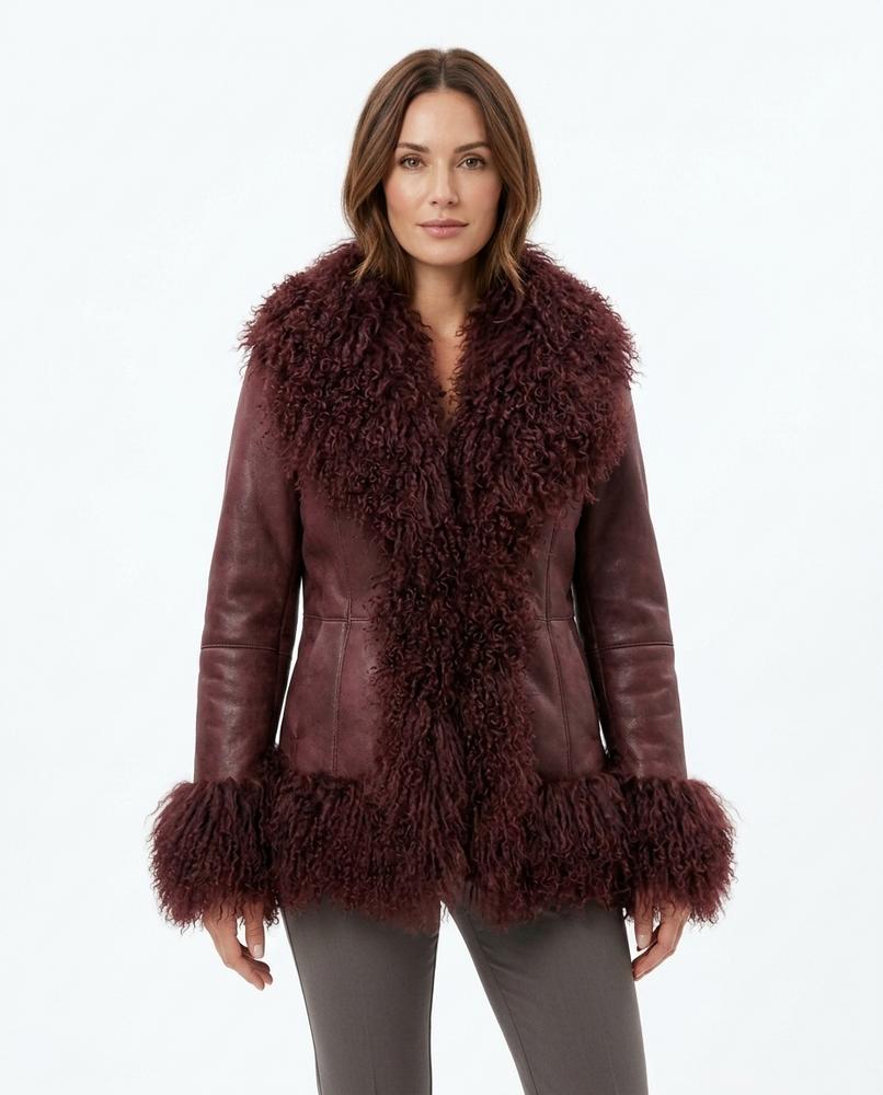 Heidi-Outlet - Tamer | Faux-Suede Lambskin-Trimmed Jacket Women