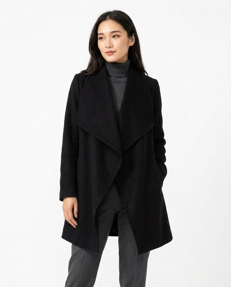 Heidi-Outlet - Caven | Draped-Collar Open-Front Coat Women