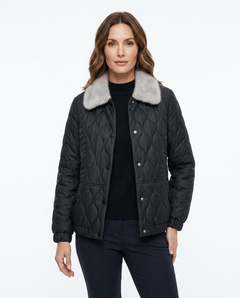 Heidi-Outlet - Elron | Quilted Fur-Collar Jacket Women