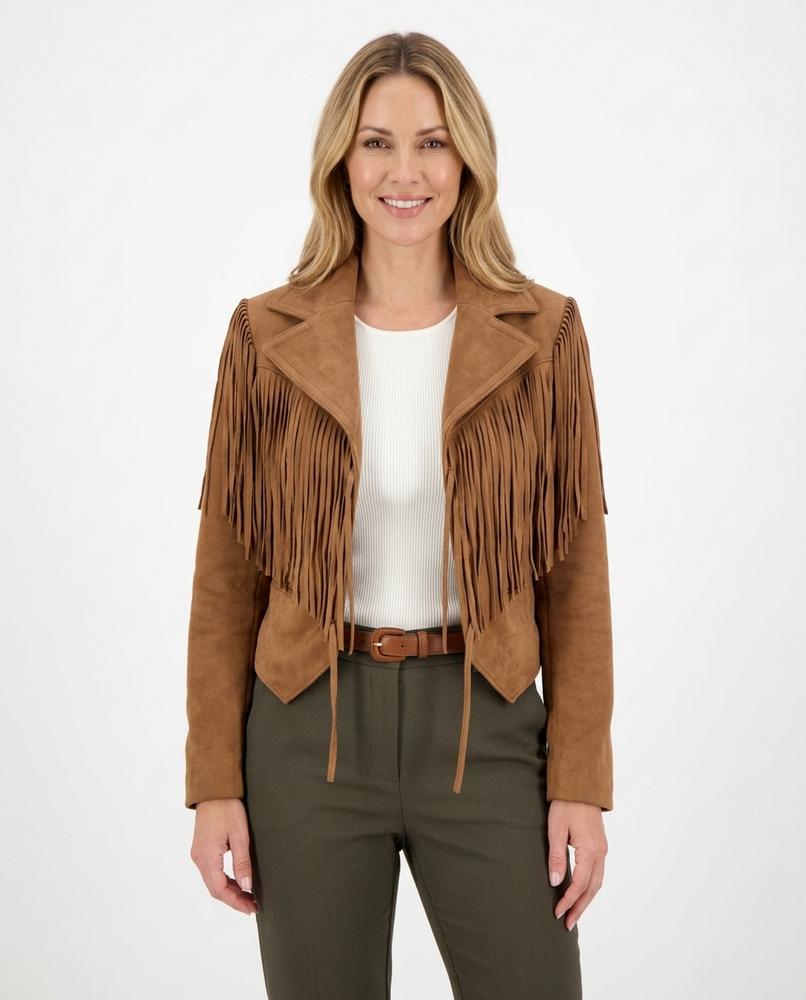 Heidi-Outlet - Niram | Suede Fringed Jacket Women