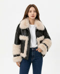 Heidi-Outlet - Coram | Faux Fur-Trimmed Cropped Leather Jacket Women