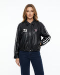Heidi-Outlet - Nomon | Faux-Leather Lace-Trimmed Jacket Women