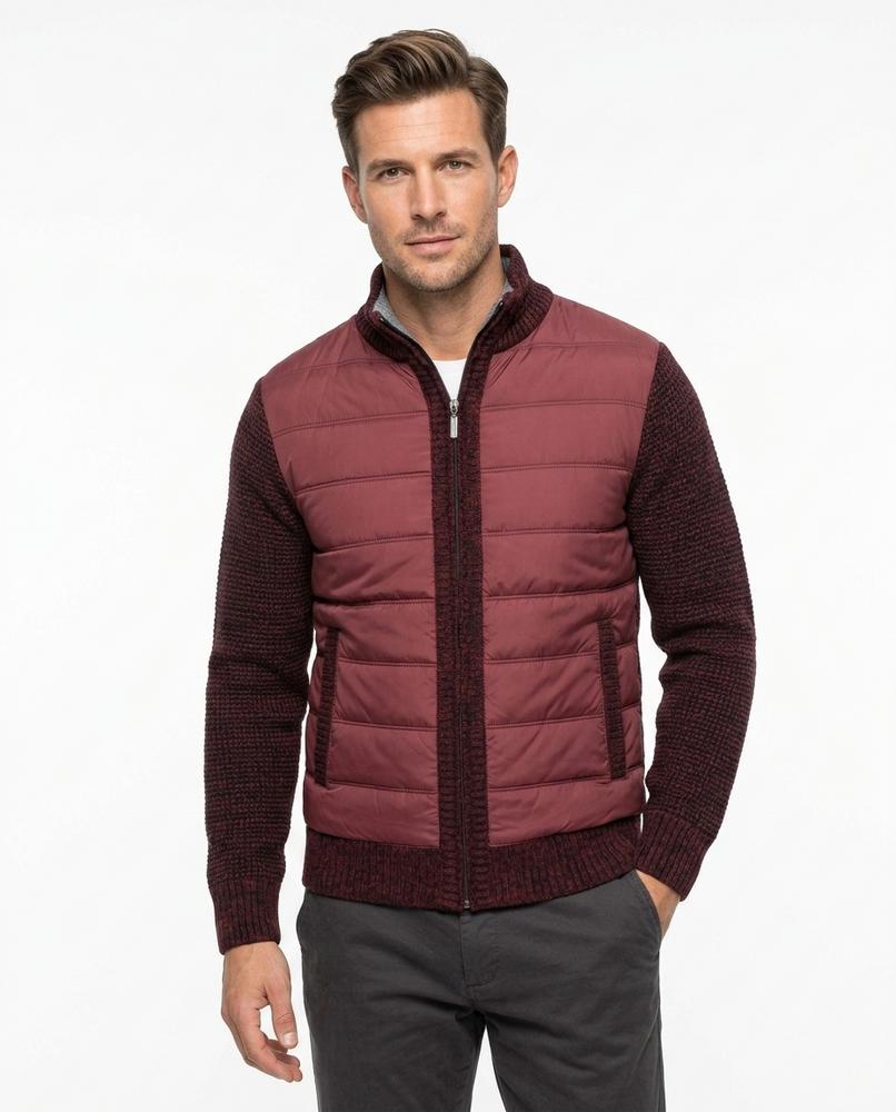 Heidi-Outlet - Rizan | Quilted Hybrid Knit Cardigan Men