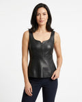 Heidi-Outlet - Ketor | Leather Fitted Vest Women