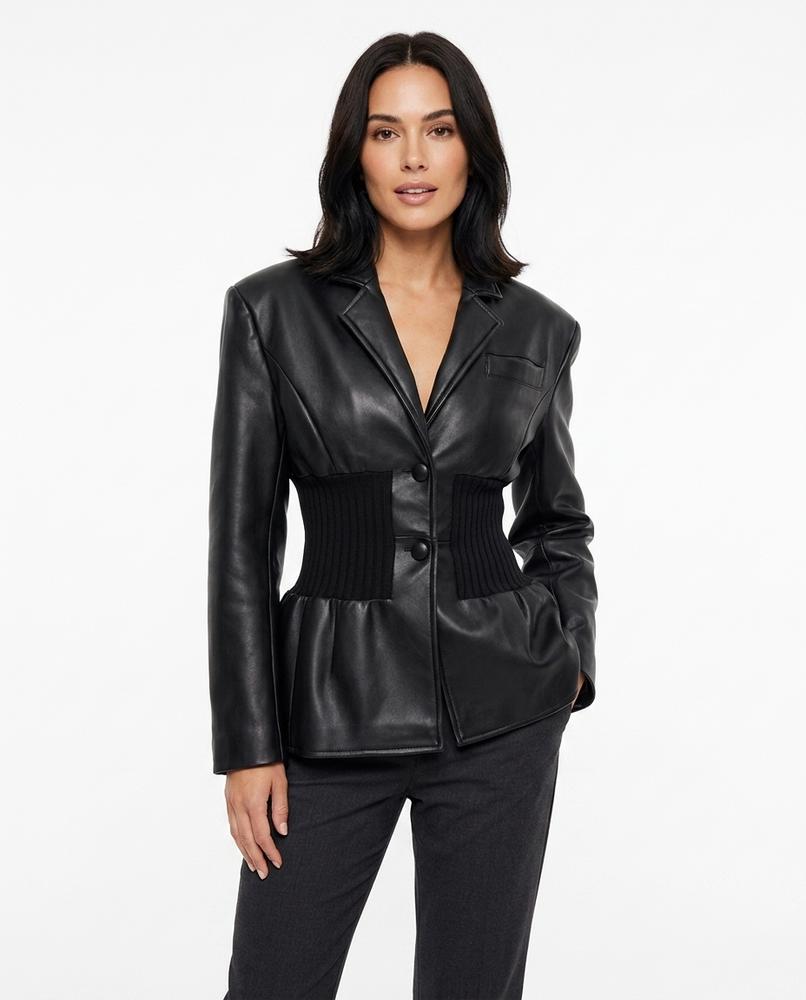 Heidi-Outlet - Kamar | Tailored Leather-Look Jacket Women