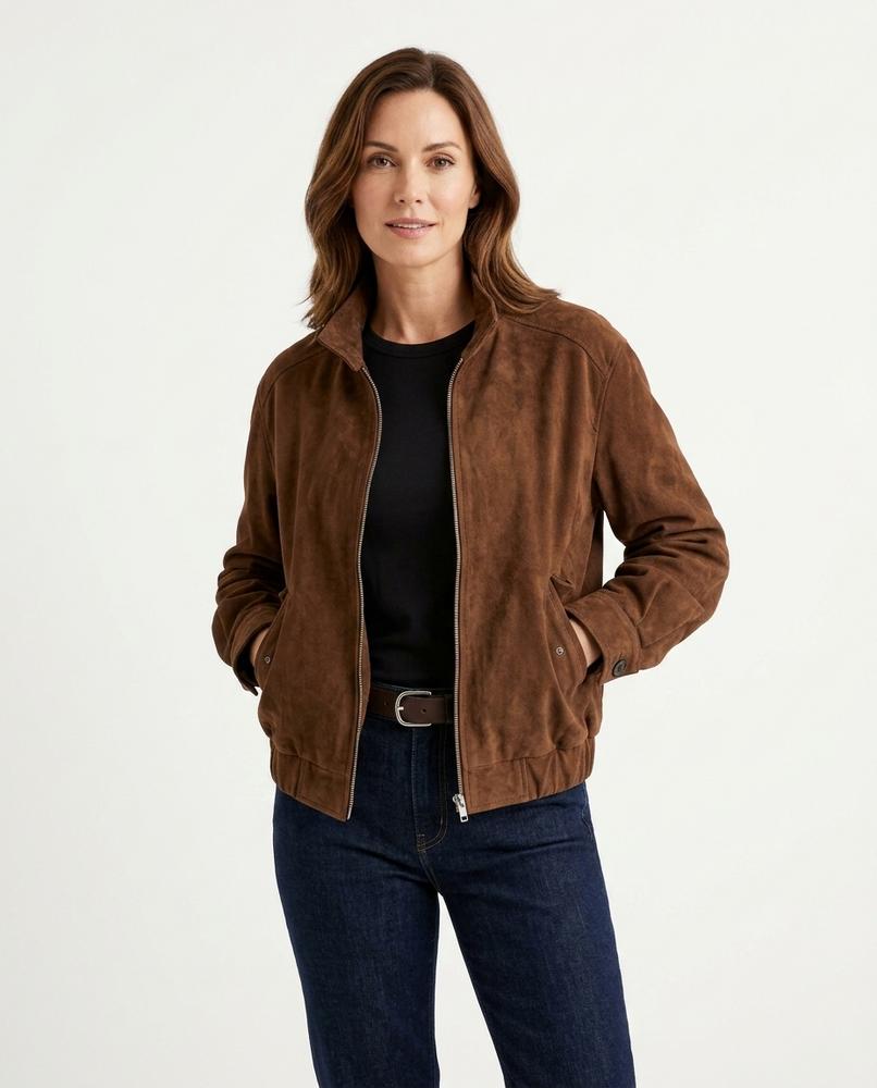 Heidi-Outlet - Elmon | Zip-Up Suede-Look Jacket Women