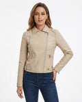 Heidi-Outlet - Colar | Asymmetrical Quilted Leather Jacket Women