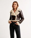 Heidi-Outlet - Venav | Cropped Shearling-Lined Jacket Women
