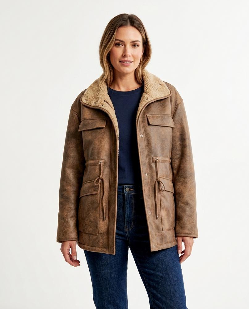 Heidi-Outlet - Samin | Shearling-Lined Cinch-Waist Jacket Women