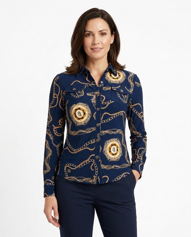 Heidi-Outlet - Nimon | Baroque-Patterned Slim-Fit Jacket Women