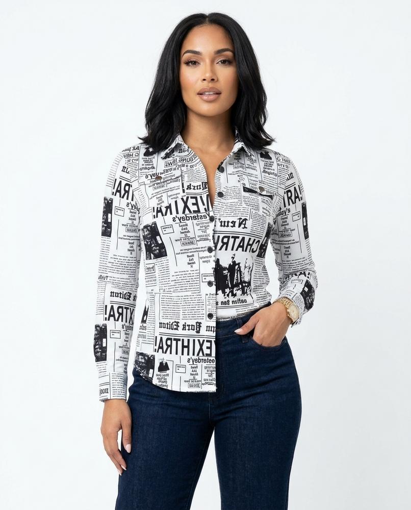Heidi-Outlet - Nimon | Baroque-Patterned Slim-Fit Jacket Women