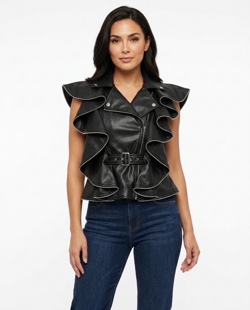 Heidi-Outlet - Vasin | Ruffled Belted Vest Women